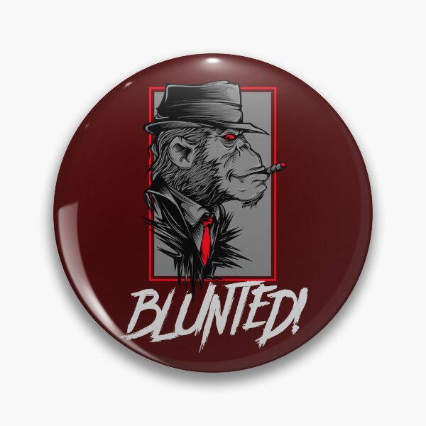 Item preview, Blunted-  Stoned Ape smoking a blunt-  420 Stoner Design  Red Accents designed and sold by YomeHayin.
