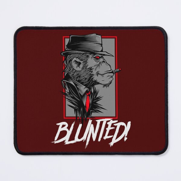 Item preview, Blunted-  Stoned Ape smoking a blunt-  420 Stoner Design  Red Accents designed and sold by YomeHayin.