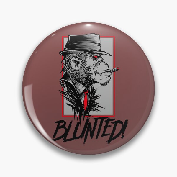 Item preview, Blunted-  Stoned Ape smoking a blunt-  420 Stoner Design  Red Accents designed and sold by YomeHayin.