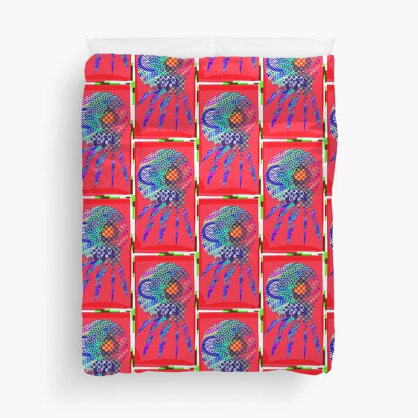 Squid No. 7 - Paper Lanterns Duvet Cover