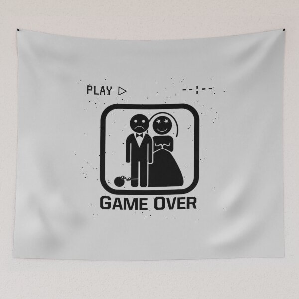Aperçu de l'œuvre Funny Wedding Game Over Marriage Bridal Bachelorette Party créée et vendue par SweetbeStore.