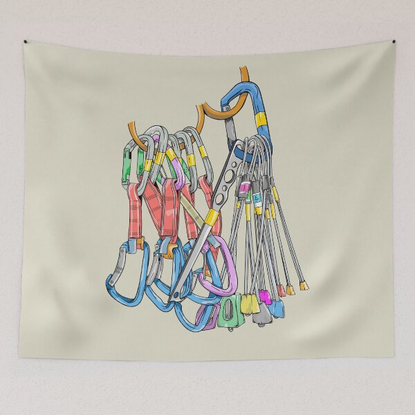 Item preview, Rack of rock climbing gear designed and sold by piedaydesigns.