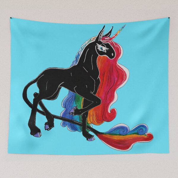 Artikelvorschau, Black Rainbow Unicorn entworfen und verkauft von Brooksie Fontaine.