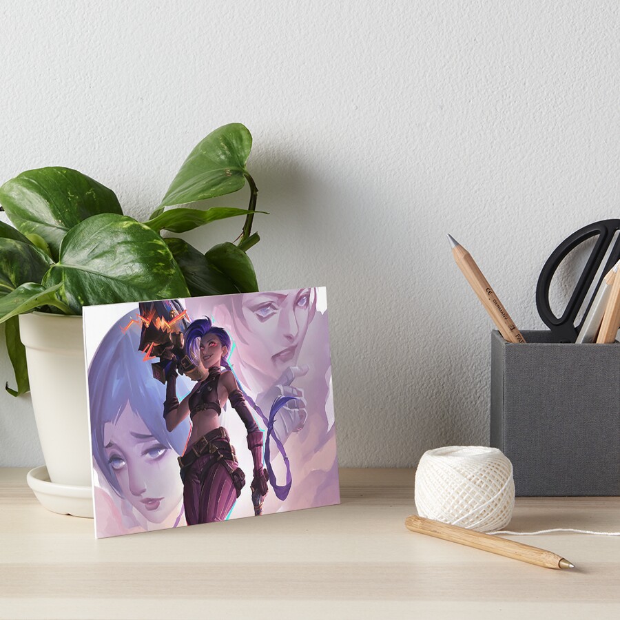 "Cute anime arcane jinx/powder" Art Board Print for Sale by flashonalt ...
