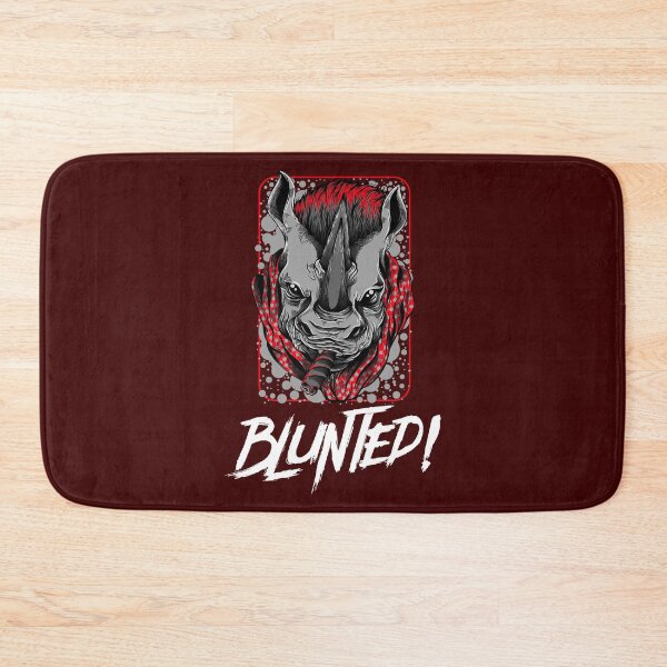 Item preview, Blunted-  White Rhino smoking a blunt-  420 Stoner Design  Red Accents designed and sold by YomeHayin.