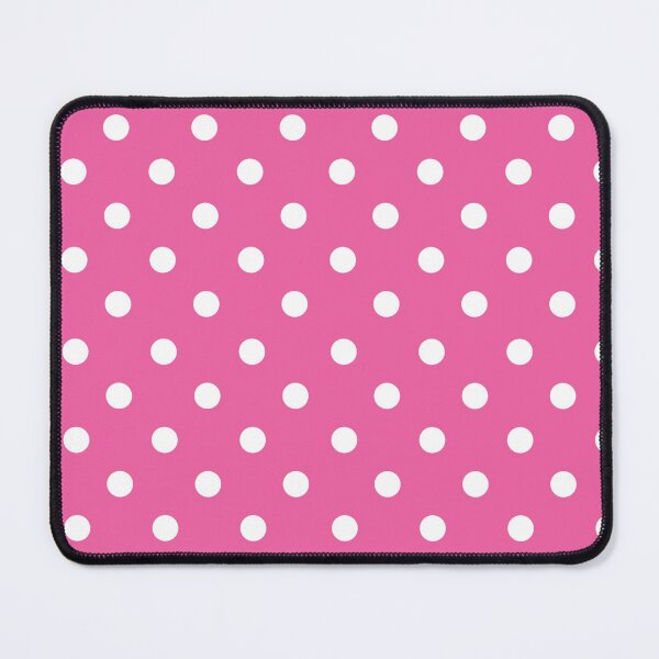 Item preview, Large white polka dots on pink background designed and sold by Becky Hunter.