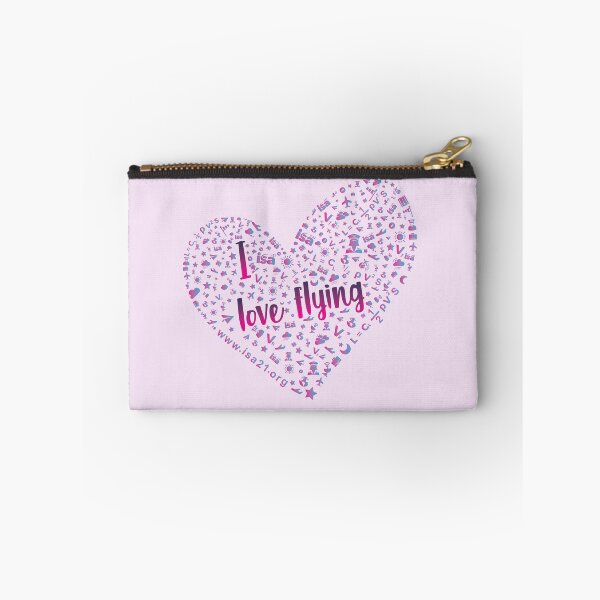 Item preview, I Love Flying in a pink sky designed and sold by The International Society of Women Airline Pilots.