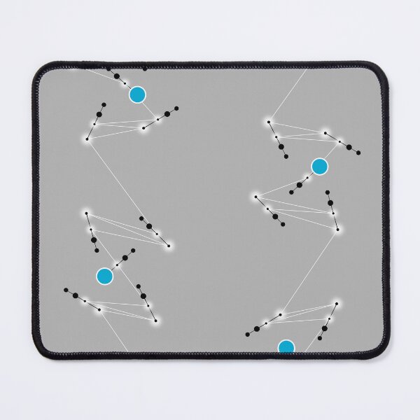 Item preview, Edgy molecules on light grey designed and sold by mixMixtli.