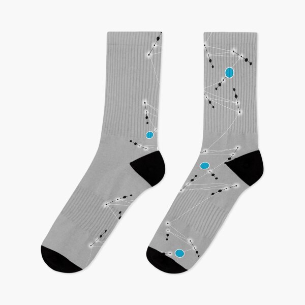Item preview, Edgy molecules on light grey designed and sold by mixMixtli.