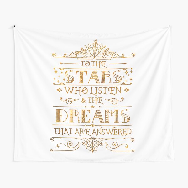 To the stars who listen - white Tapestry