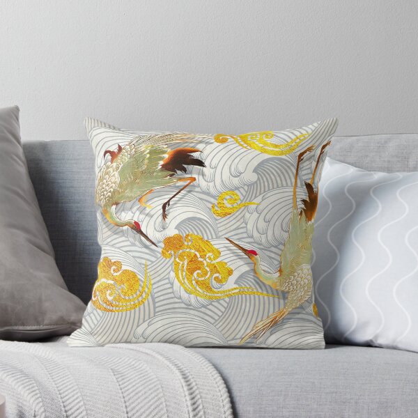 Item preview, Japanese cranes With clouds Golden bird designed and sold by gani-75.