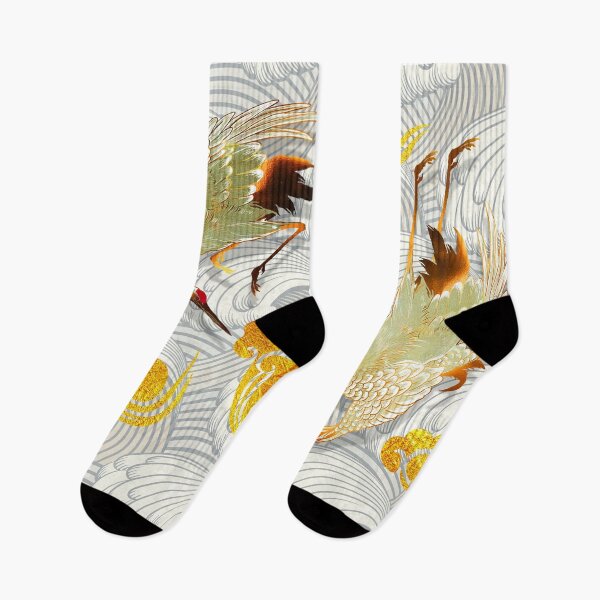 Item preview, Japanese cranes With clouds Golden bird designed and sold by gani-75.