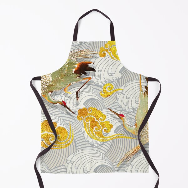 Item preview, Japanese cranes With clouds Golden bird designed and sold by gani-75.
