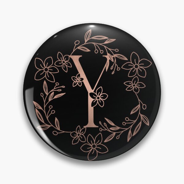 Artikelvorschau, Niedliches Roségold-Blumenmonogramm Y entworfen und verkauft von ModernStyleBoho.