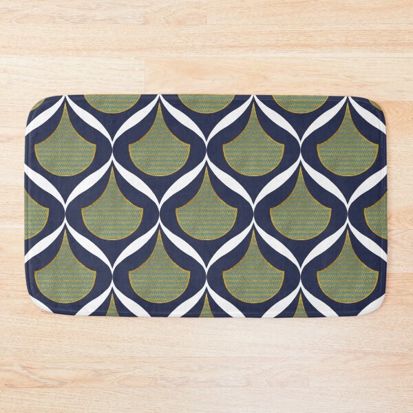 Item preview, Moroccan Ogee Pattern Gold Filigree White Ribbon 1.0 designed and sold by Old Urban Farmhouse Design Studio.