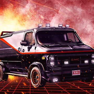 A-Team poster order alternative poster canvas The A-Team GMC poster canvas GMC Vandura canvas 80s poster 80s car poster 80s GMC Mr T Barracus