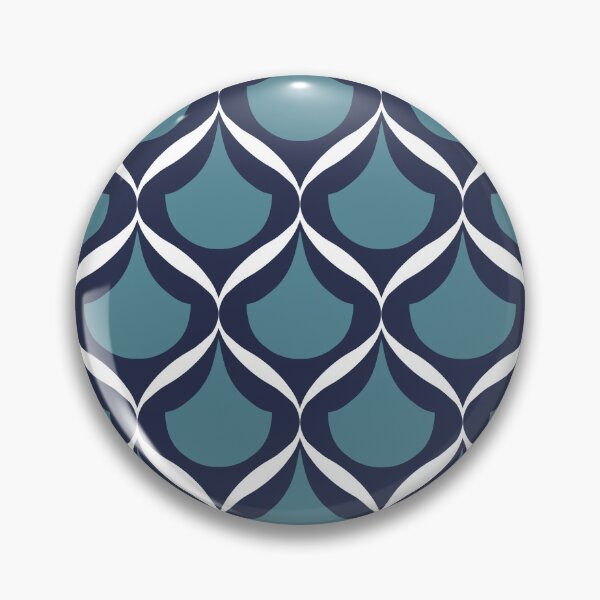 Artikelvorschau, Moroccan Ogee Pattern 2.0 Blue Teal White Ribbon entworfen und verkauft von Old Urban Farmhouse Design Studio.