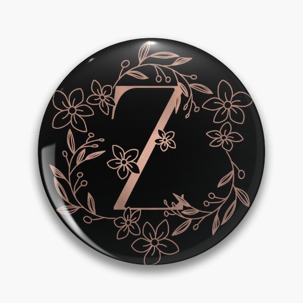 Item preview, Cute Rose Gold Floral Monogram Z designed and sold by ModernStyleBoho.