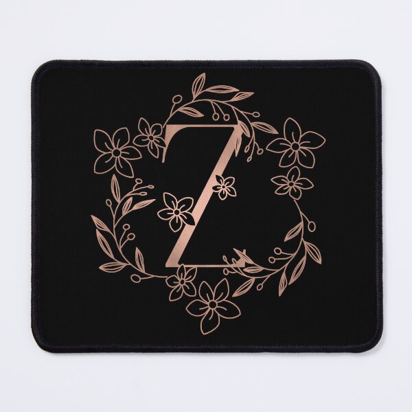 Item preview, Cute Rose Gold Floral Monogram Z designed and sold by ModernStyleBoho.