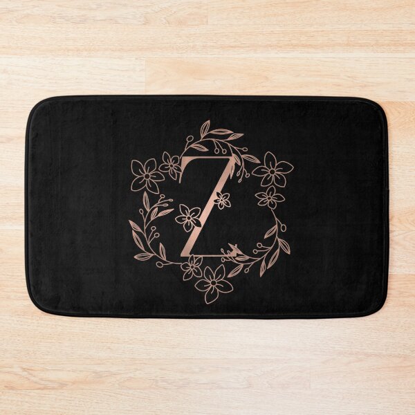 Item preview, Cute Rose Gold Floral Monogram Z designed and sold by ModernStyleBoho.