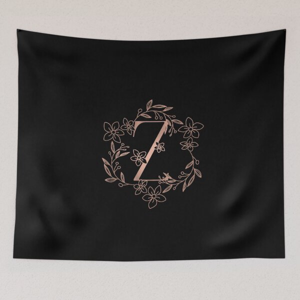 Item preview, Cute Rose Gold Floral Monogram Z designed and sold by ModernStyleBoho.