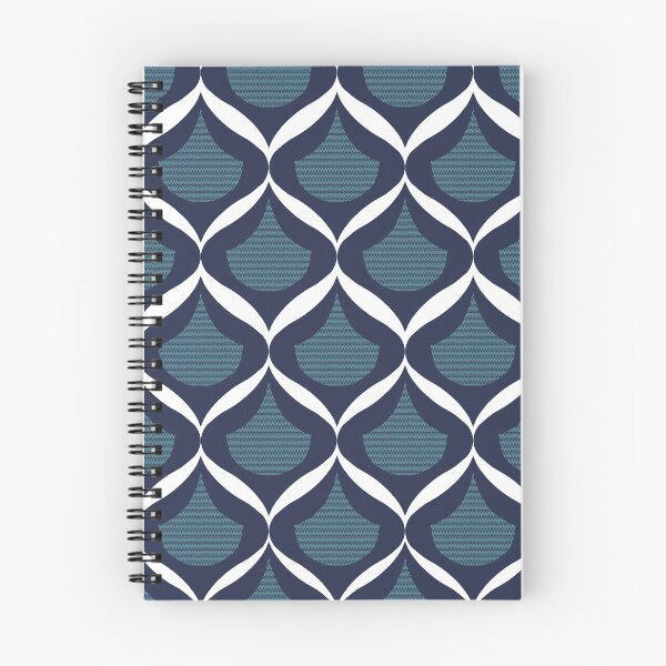 Item preview, Moroccan Ogee Pattern Blue Teal Filigree 3.0 White Ribbon designed and sold by Old Urban Farmhouse Design Studio.