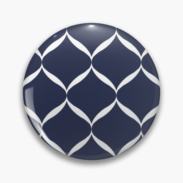 Artikelvorschau, Moroccan Ogee Pattern Blue 4.0 White Ribbon entworfen und verkauft von Old Urban Farmhouse Design Studio.
