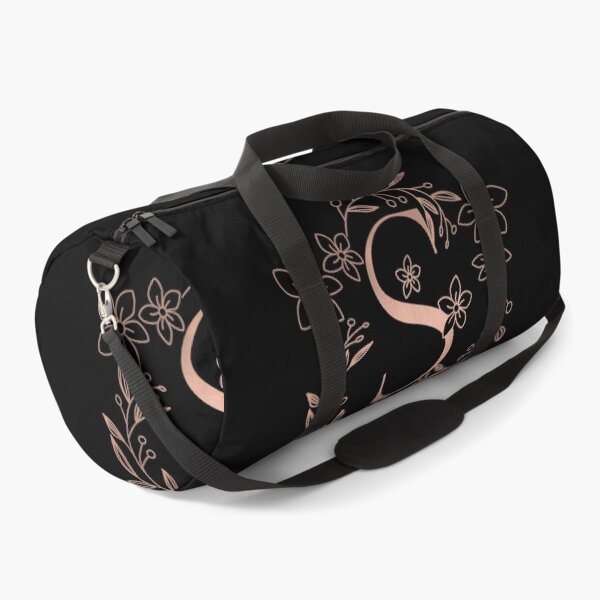 Item preview, Cute Rose Gold Floral Monogram S designed and sold by ModernStyleBoho.