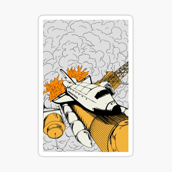 Shuttle Launch Sticker