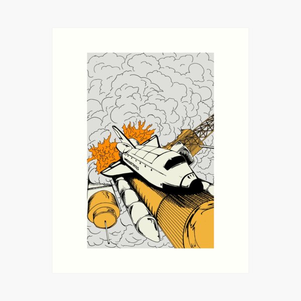 Shuttle Launch Art Print