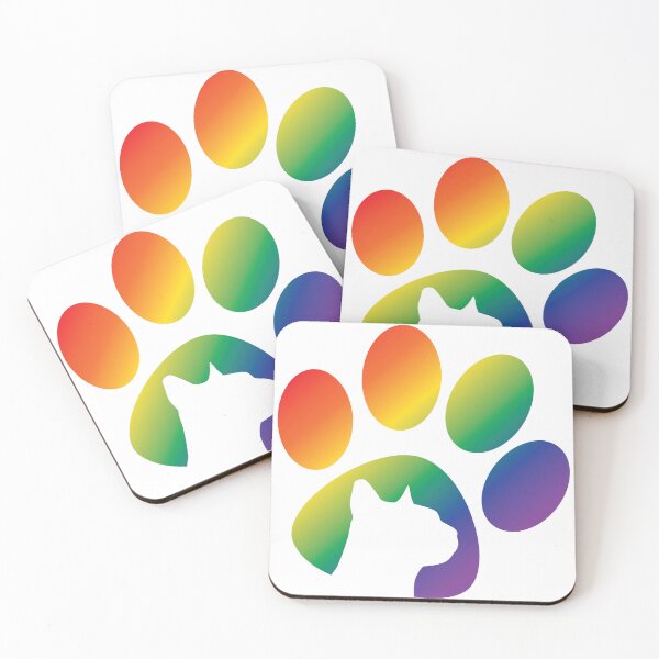 Aperçu de l'œuvre LGBTQIA+ Pride Rainbow Pawprint créée et vendue par NobizArtwerkz.