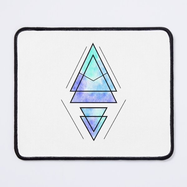 Item preview, Geometric Triangles - Blue, Teal, Indigo designed and sold by TheeForestFox Shop.
