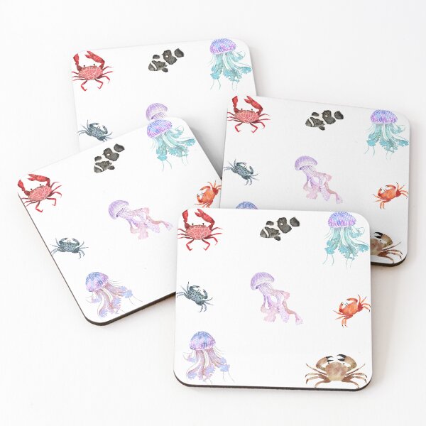 Item preview, Jellyfish and Crab Marine Life designed and sold by silviaol.