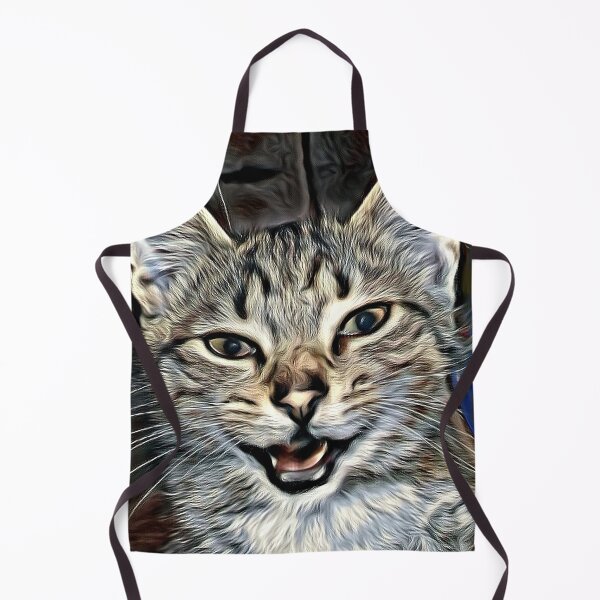 Item preview, Digital portrait of a laughing cat designed and sold by thalasson.