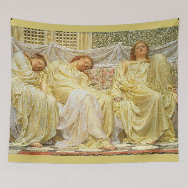Item preview, Albert Joseph Moore The Dreamers 1882 Academicism Style Victorian Oil High resolution designed and sold by TeeARTHY.