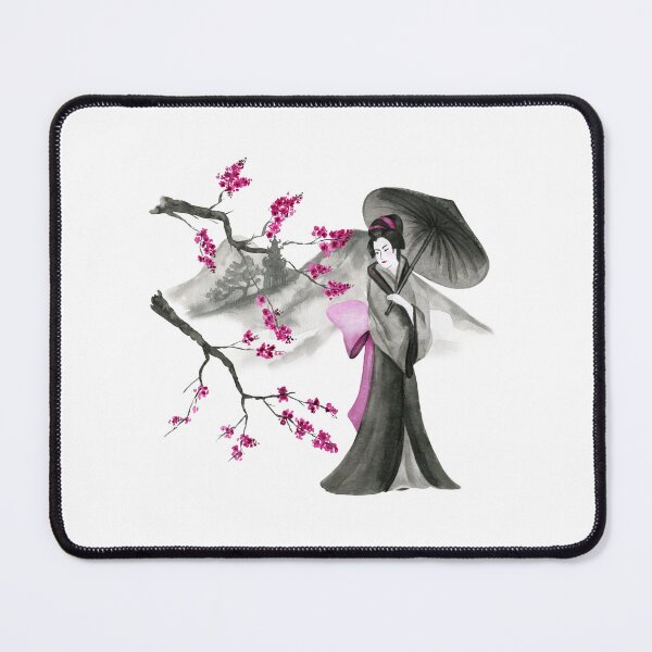Item preview, Geisha Sakura Flower With Mountain designed and sold by gani-75.