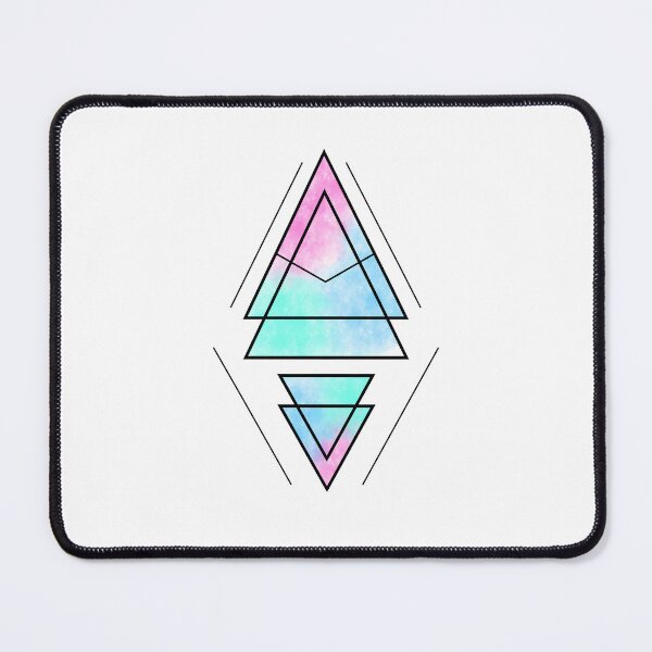 Item preview, Geometric Triangles - Blue, Teal, Pink designed and sold by TheeForestFox Shop.