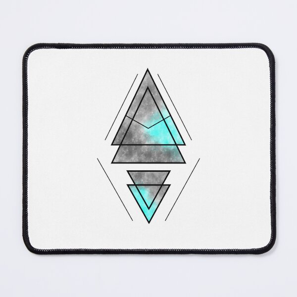 Artikelvorschau, Geometric Triangles - Teal, Grey entworfen und verkauft von TheeForestFox Shop.