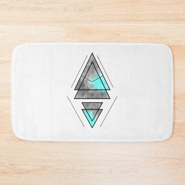 Artikelvorschau, Geometric Triangles - Teal, Grey entworfen und verkauft von TheeForestFox Shop.
