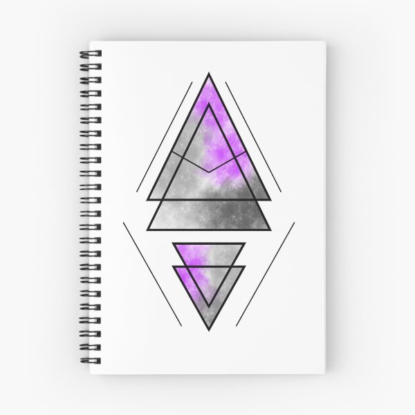 Item preview, Geometric Triangles - Purple, Grey designed and sold by TheeForestFox Shop.