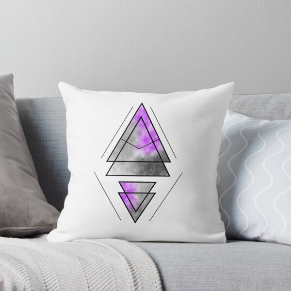 Artikelvorschau, Geometric Triangles - Purple, Grey entworfen und verkauft von TheeForestFox Shop.
