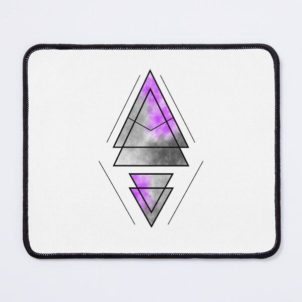 Item preview, Geometric Triangles - Purple, Grey designed and sold by TheeForestFox Shop.