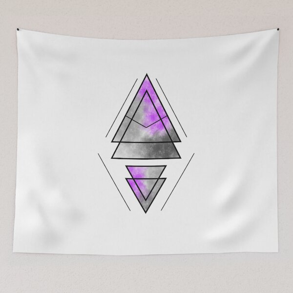 Item preview, Geometric Triangles - Purple, Grey designed and sold by TheeForestFox Shop.
