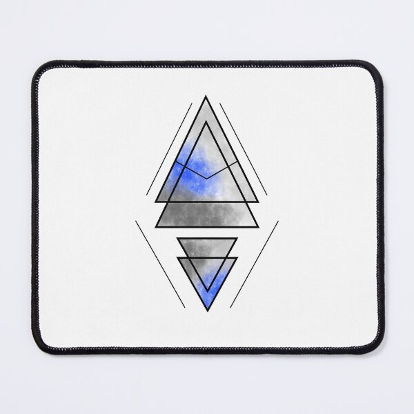 Item preview, Geometric Triangles - Indigo, Grey designed and sold by TheeForestFox Shop.