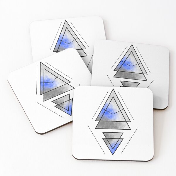 Artikelvorschau, Geometric Triangles - Indigo, Grey entworfen und verkauft von TheeForestFox Shop.