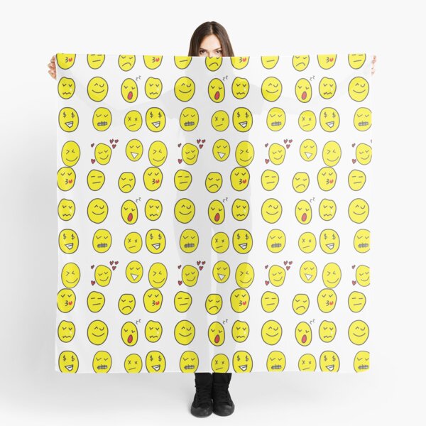 Different cute funny emotion emoticon faces  Scarf