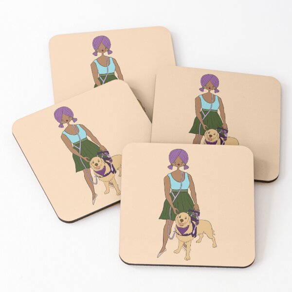 Item preview, Cute Girl With Service Dog (orange) designed and sold by misslovelymess.