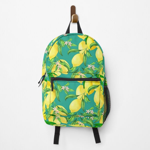 Juicy Lemons Print Backpack - Fresh and Vibrant