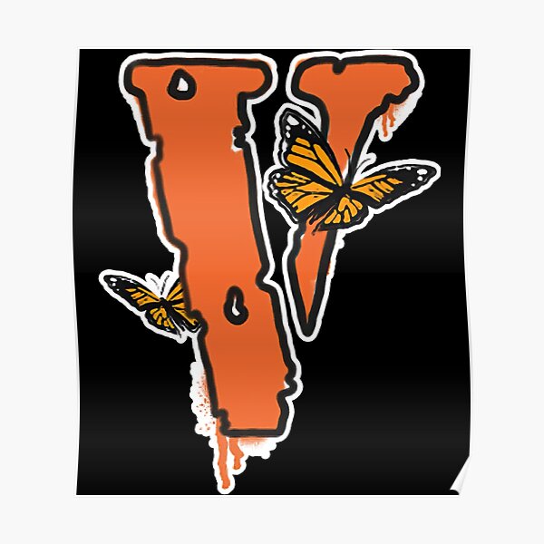 Vlone X Juice Wrld Butterfly Poster For Sale By Fybriggs16 Redbubble