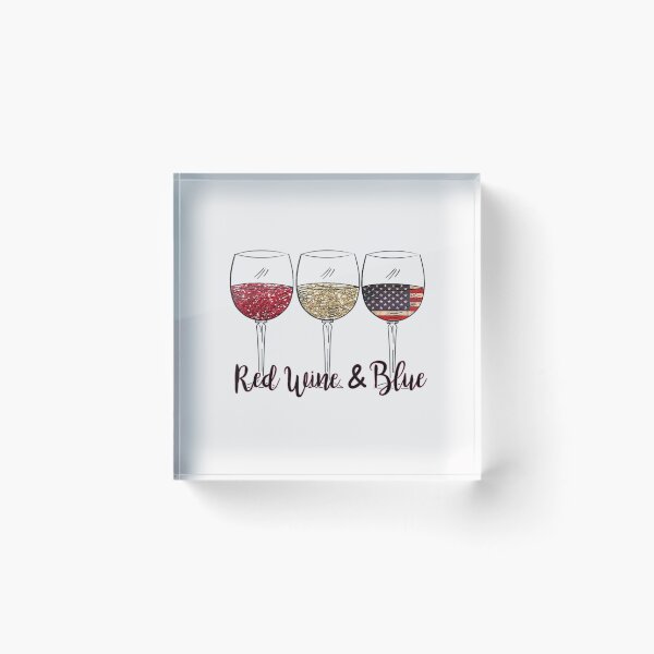 Item preview, Red Wine & Blue 4th of July wine Red White Blue Wine Glasses T Shirt designed and sold by Anthony-Wilson.